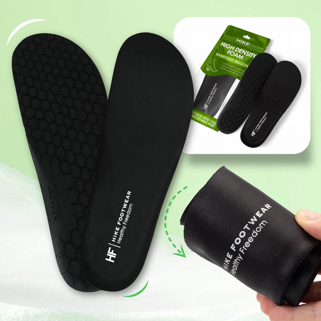 Black Barefoot Insoles – High-Density Foam Comfort